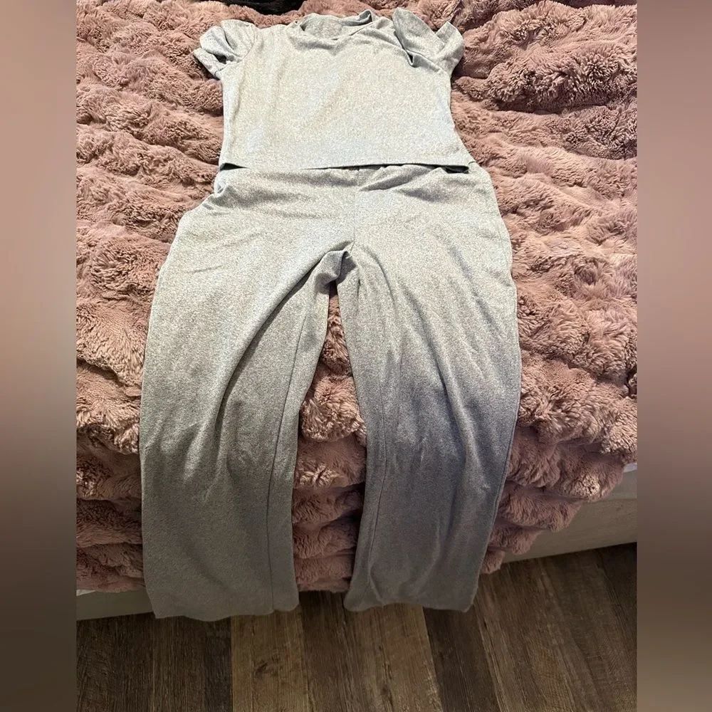 SHEIN Heather Gray Casual Lounge Set